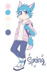  backpack bag blush canid canine canis clothing domestic_dog hi_res male mammal manadezimon shirt solo spring topwear young 