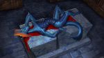  16:9 altar divinity:_original_sin_2 efudek female flat_chested frill_(anatomy) hi_res horn lizard_(divinity) looking_at_viewer lying nude on_back reptile scales scalie silk solo 