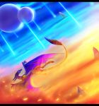  2019 absurd_res detailed_background digital_media_(artwork) dragon female feral hi_res horn membrane_(anatomy) membranous_wings night outside plaguedogs123 sky solo star starry_sky wings wyvern 