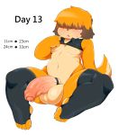  2019 accessory anthro balls berseepon09 big_penis blush bodily_fluids canid canine canis cock_ring dog_(berseepon09) domestic_dog fur hair hair_over_eyes hi_res huge_penis humanoid_penis jewelry male mammal no_nut_november orange_body orange_fur orange_hair penis penis_accessory penis_jewelry simple_background solo sweat text uncut white_background 