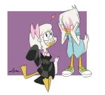  &lt;3 anatid anseriform avian bird blush clothing disney duck ducktales ducktales_(2017) lena_(ducktales) syrasenturi webby_vanderquack 