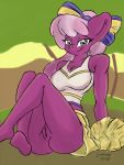  anthro big_breasts breasts cheerilee_(mlp) cheerleader cleavage clothed clothing equid equine female friendship_is_magic hi_res mammal my_little_pony no_underwear pom_poms pussy zemer 