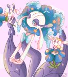  2014 evolutionary_family fairy female flab&eacute;b&eacute; floette flora_fauna florges flower group level_difference mistymist nintendo pink_background plant pok&eacute;mon pok&eacute;mon_(species) shiny_pok&eacute;mon simple_background smile sparkles video_games 
