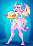  activision anthro big_breasts breasts dragon ember_(spyro) female hand_on_hip huge_breasts jilo pussy spyro_the_dragon video_games 