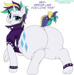  big_butt butt equid female feral friendship_is_magic habbodude horn huge_butt mammal my_little_pony rarity_(mlp) sirmasterdufel unicorn 