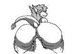  4:3 animated athletic big_butt butt elmo-san female first_person_view fish flipnote_studio galina low_res male marine nude penis pussy rear_view scalie sea_serpent sex shark thick_thighs wet 