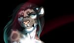  2016 anthro black_hair blue_eyes digital_media_(artwork) ear_piercing ear_ring felid feline hair mammal open_mouth piercing smileeeeeee teeth tongue 