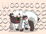  &lt;3 2019 braided_hair diaper feral fur hair heart_nose horizontal_pupils horn nintendo pink_nose pok&eacute;mon pok&eacute;mon_(species) ponytail side_braid solo tenerius video_games wool_(fur) wooloo 