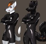  anthro canid canine canis deanwolfwood domestic_dog horn husky mammal nordic_sled_dog rubber shiny spitz 