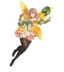  1girl bangs bare_shoulders black_footwear blonde_hair blush boots bracelet breasts cleavage dress eyebrows_visible_through_hair fairy_wings fire_emblem fire_emblem_heroes floating floating_object flower full_body gradient gradient_clothes gradient_hair halterneck headband highres jewelry leaf long_hair medium_breasts multicolored_hair official_art open_mouth peony_(fire_emblem) pointy_ears purple_eyes shiny shiny_skin short_dress sleeveless smile solo thigh_boots thighhighs transparent_background twintails wings yoshiku_(oden-usagi) zettai_ryouiki 