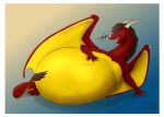  arbitgon belly big_belly burping dragon fur furred_dragon male mazhthegrey open_maw overweight vore 
