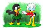  anatid anseriform avian billy_(joaoppereiraus) bird dancing duck duo hula joaoppereiraus karen_(joaoppereiraus) penguin 