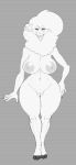  2019 anthro areola bantar2 big_breasts blush bovid breasts butt_from_the_front caprine diana digital_media_(artwork) female fur hair hi_res huge_breasts mammal nipples nude pussy sheep simple_background sketch smile solo thick_thighs wide_hips 