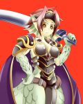  anthro armor breasts dragon female granberia melee_weapon monster_girl_(genre) monster_girl_quest pikachumask solo sword video_games weapon 