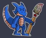  blue_dragon brush chibi dragon paint paintbrush paper reptile scalie scribblenauts small_(disambiguation) stegon steveno98 