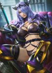  armor camilla fire_emblem garter_belt horns lingerie nudtawut_thongmai thighhighs weapon 