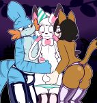  2019 absurd_res anthro anthro_on_anthro balls black_nose blue_body blue_scales blue_stripes blush bodily_fluids brown_body brown_eyes brown_fur clothing eeveelution eyewear felino fondling fur genital_fluids girly glasses grey_eyes group group_sex hair handjob hi_res humanoid_penis interspecies latex_panties latex_stockings looking_down male male/male mudkip nintendo nipples panties pattern_clothing pattern_underwear penile penis peter_the_cat pink_body pink_eyes pink_fur pink_nipples pok&eacute;mon pok&eacute;mon_(species) precum rubber scales sex standing striped_body striped_clothing striped_panties striped_scales striped_underwear stripes sylveon threesome underwear video_games white_balls white_body white_fur white_hair white_penis 