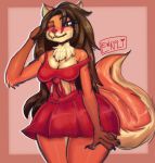  2019 absurd_res canid canine digital_media_(artwork) female fox fur hi_res invalid_tag lewnoli mammal simple_background thick_thighs voice_actor wide_hips 
