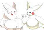  &lt;3 2019 ambiguous_gender anthro anthrofied between_breasts big_breasts blush breast_squish breasts breasts_frottage clothed clothing dipstick_ears eevee female fur gigantamax_eevee gigantamax_pikachu gigantamax_pok&eacute;mon group human kify larger_anthro larger_female macro mammal micro micro_on_macro multicolored_ears musical_note nintendo open_mouth pikachu pok&eacute;mon pok&eacute;mon_(species) size_difference smaller_human smile squish video_games 