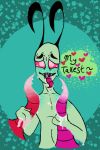  alien antennae_(anatomy) blush bodily_fluids claws cum digital_media_(artwork) erection fellatio fingers genital_fluids green_body green_skin group invader_zim invader_zim_memelord irken male male/male nickelodeon open_mouth oral penile penis sex simple_background the_almighty_tallest tongue zim 