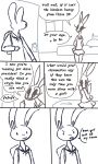  angry anthro backpack bed clothed clothing comic dialogue english_text female furniture humor inside lagomorph leporid male mammal mother parent rabbit son text the_weaver window 