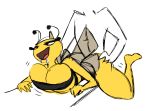  antennae_(anatomy) anthro arthropod bee big_breasts breasts butt clothed clothing dress duo female huge_breasts hymenopteran insect it&#039;s_hip_to_fuck_bees kevemperor male male/female non-mammal_breasts open_mouth russia russian_cooking_oil_commercial sex simple_background sketch smile solo_focus tight_clothing white_background wings 