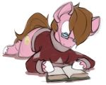  dusty_tomes male marsminer my_little_pony reading solo 