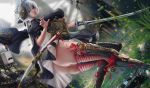  blindfold gray_hair javier_estrada katana nier:_automata short_hair sword weapon yorha_unit_no._2_type_b 