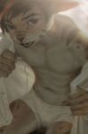  anthro athletic bulge clothed clothing domestic_cat felid feline felis hair male mammal open_mouth open_shirt partially_clothed shirt solo spots terry_grimm topwear unbuttoned_shirt underwear undressing 