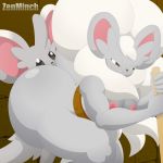  2019 2d_animation animated big_butt butt cinccino frame_by_frame girly hi_res male minccino muscular muscular_male nintendo nipples pok&eacute;mon pok&eacute;mon_(species) video_games zenminch 