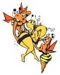  antennae_(anatomy) anthro arthropod bee big_breasts big_butt bodily_fluids breasts butt clothed clothing dress female female/female huge_breasts huge_butt humanoid hymenopteran hyper hyper_breasts insect insect_wings it&#039;s_hip_to_fuck_bees kevemperor milk nipples non-mammal_breasts not_furry open_mouth russia russian_cooking_oil_commercial simple_background sketch smile spanking surprise wasp white_background wide_hips wings xelbaxexilex олейна 