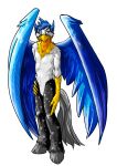  absurd_res anthro avian axlehoney beak equid featureless_crotch hi_res high_fidelity hippogryph hooves male mammal wings 