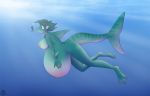  breasts fish geckoguy123456789 himitsudragon marine pregnant shark size_difference underwater water 