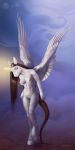  2019 absurd_res anthro areola breasts equid female hi_res horn mammal muscular nipples pussy solo unguligrade_anthro viwrastupr winged_unicorn wings 