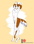  anthro bird_dog canid canine canis cavalier_king_charles_spaniel domestic_dog female hunting_dog mammal nude pinup pose sketch solo spaniel toy_dog wolfpsalm 