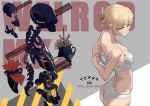  abs android artist_request ass blonde_hair blue_eyes bra breasts character_name cleavage girls_frontline highres panties ribs short_twintails skeleton skull spine translation_request twintails underwear underwear_only welrod_mk2_(girls_frontline) white_bra white_panties 
