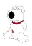  3_toes absurd_res animal_genitalia animal_penis anus balls brian_griffin canid canine canine_penis canis domestic_dog family_guy hi_res magzol male mammal penis small_penis solo toes 