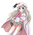  key kud_wafter little_busters! na-ga noumi_kudryavka seifuku skirt_lift tagme thighhighs wet_clothes 