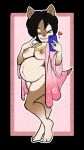  anthro bedroom_eyes belly big_belly big_breasts breasts canid canine canis curvy_figure domestic_dog female mammal mostly_nude narrowed_eyes pregnant seductive solo sweetestcatnip thick_thighs voluptuous 
