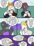  anthro anthrofied boltund card clothed clothing comic ed_(fuze) female fully_clothed fuze king_(fuze) male nintendo playing_card pok&eacute;mon pok&eacute;mon_(species) raboot salazzle video_games weavile 