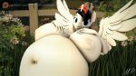  anthro belly big_belly big_breasts breasts curvy_figure equid equine female horse looking_at_viewer mammal marshmallow-pone nude pony pregnant solo voluptuous 