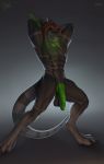  2019 animal_genitalia animal_penis anthro big_penis canine_penis digital_media_(artwork) drake_(disambiguation) foreskin free_art gem hair jakethegoat knot looking_at_viewer male muscular muscular_male nude penis simple_background smile solo uncut 