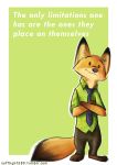  2016 absurd_res anthro barefoot biped black_nose border bottomwear canid canine clothed clothing crossed_arms dipstick_tail disney dot_eyes english_text fox fully_clothed fur green_background hi_res mammal motivational_poster multicolored_tail necktie nick_wilde pants shirt simple_background smile softlight289 solo standing text topwear url white_border zootopia 