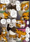  anthro better_late_than_never blue_eyes breasts cleavage clothed clothing collar comic daigaijin dialogue dreamworks duo english_text felid female fur giant_panda kung_fu_panda male mammal master_po_ping master_tigress multicolored_body multicolored_fur nude painting_(artwork) pantherine red_eyes speech_bubble text tiger traditional_media_(artwork) ursid watercolor_(artwork) 