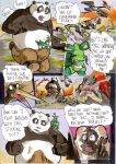  &lt;3 ... 2014 anthro arthropod avian better_late_than_never bird blush breasts clothed clothing comic crane_(bird) daigaijin dialogue dreamworks english_text erection erection_under_clothing female giant_panda golden_snub-nosed_monkey group gruiform haplorhine insect kung_fu_panda male mammal mantis master_crane master_mantis master_monkey master_po_ping master_viper monkey old_world_monkey painting_(artwork) penis primate reptile scalie snake snub-nosed_monkey speech_bubble tenting text traditional_media_(artwork) ursid watercolor_(artwork) 