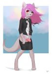  absurd_res anthro clothed clothing cub felid feline flashing flat_chested girly hi_res male mammal presenting pyravia smile solo synnfultiger uniform young 