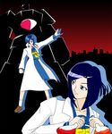  blue_hair crossover himoo_yuina kooriyama_aki labcoat multiple_girls pcwr_etchy time_paradox tokimeki_memorial tokimeki_memorial_4 