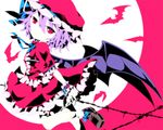  bad_id bad_pixiv_id barbed_wire bat bat_wings mimio pink_eyes purple_hair remilia_scarlet solo touhou wings 