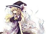  bad_id bad_pixiv_id blonde_hair bow braid gambol_edelin hair_bow hat kirisame_marisa long_hair single_braid solo touhou witch_hat yellow_eyes 