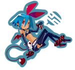  bad_id bad_pixiv_id blue_hair bunny cosplay disgaea elbow_gloves etna etna_(cosplay) flat_chest gloves katsudansou miniskirt original pleinair red_eyes ribbon short_hair skirt tail thighhighs usagi-san very_short_hair wings 